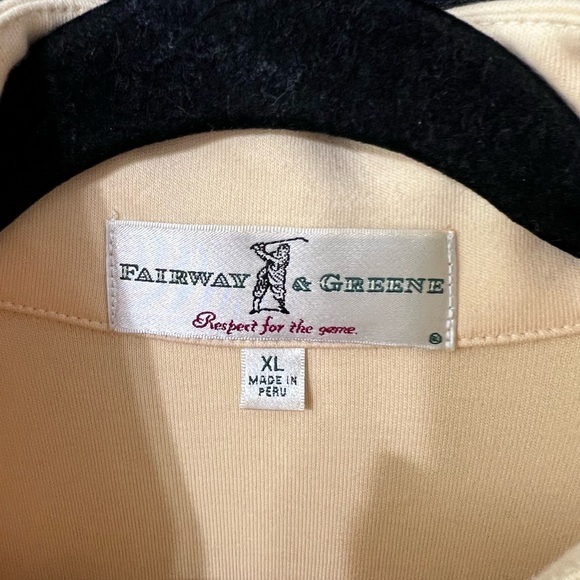 FAIRWAY & GREENE 1/4 Zip Pullover Men's XL Long-Sleeved Yellow Golf Pullover EUC - Picture 4 of 6